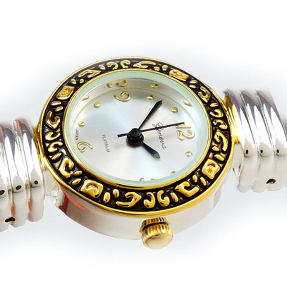 Western Style Decorated Bangle Cuff Watch for Women