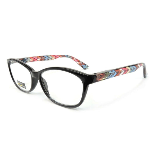 Classic Frame Reading Glasses Colorful Arms Retro Vintage Style