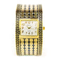 Gold Large Bracelet Square Face Women's Bangle Cuff Watch