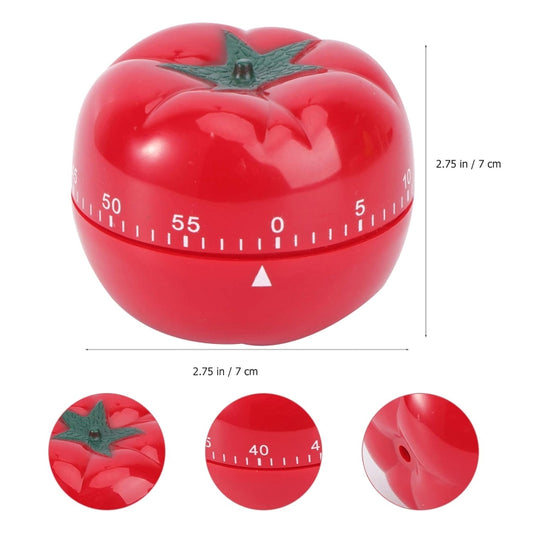 Creative Cute Tomato Shape Kitchen Mechanical Timer Alarm Reminder, Tomato Shape Mechanical Time