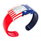 USA Flag Small Size Bangle Cuff Watch