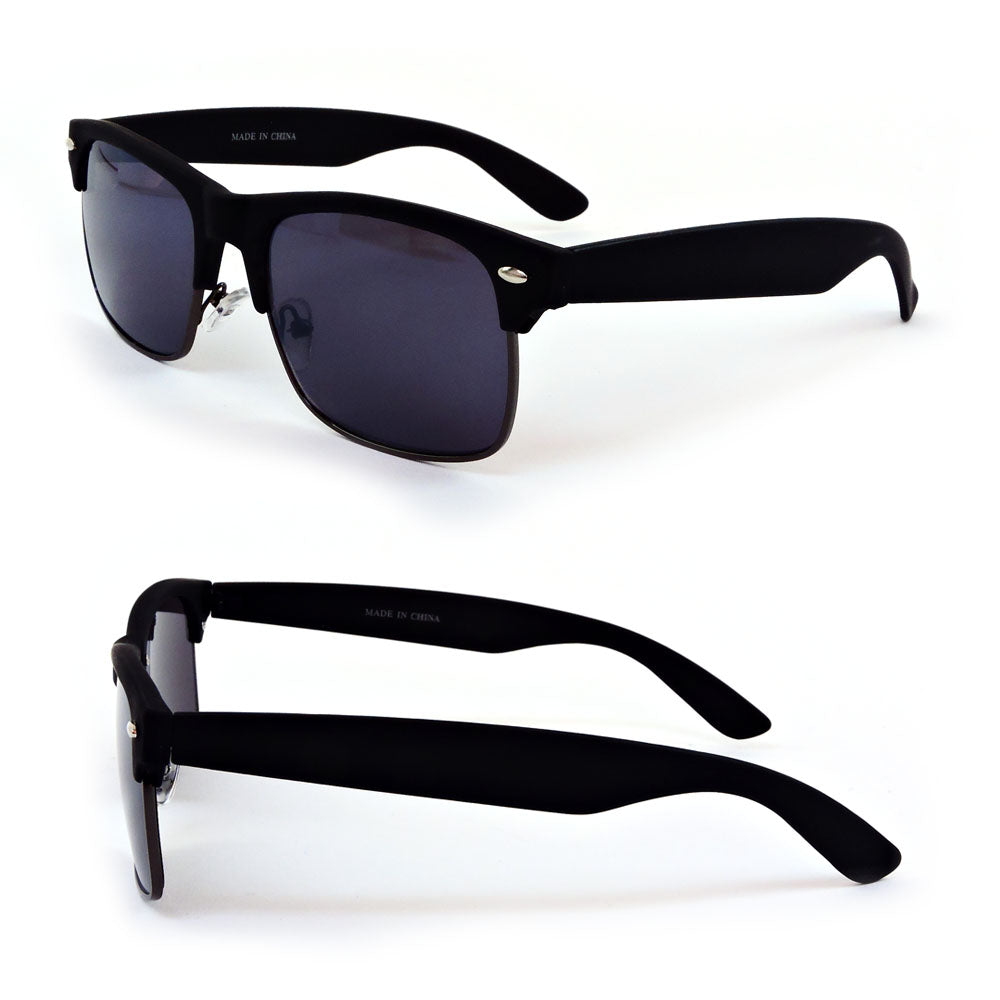 ASOS DESIGN retro frame square sunglasses with smoke lens in black | ASOS