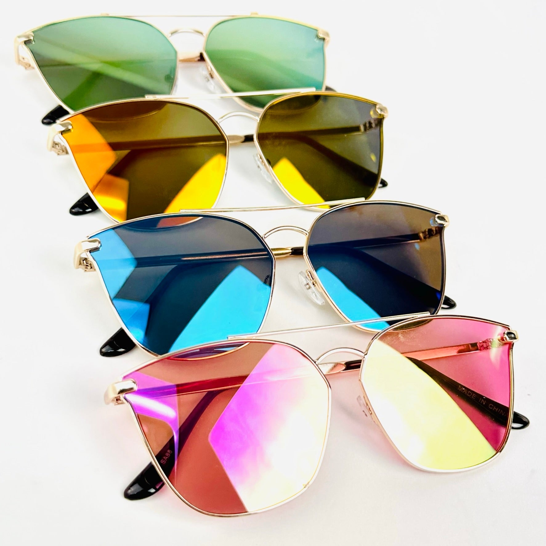 Metal frame mirror sunglasses online