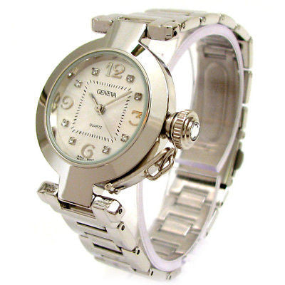 CLEARANCE SALE - Geneva Silicon Band Watch Wholesale 4 Colors Crystal –  ShowTime Collection