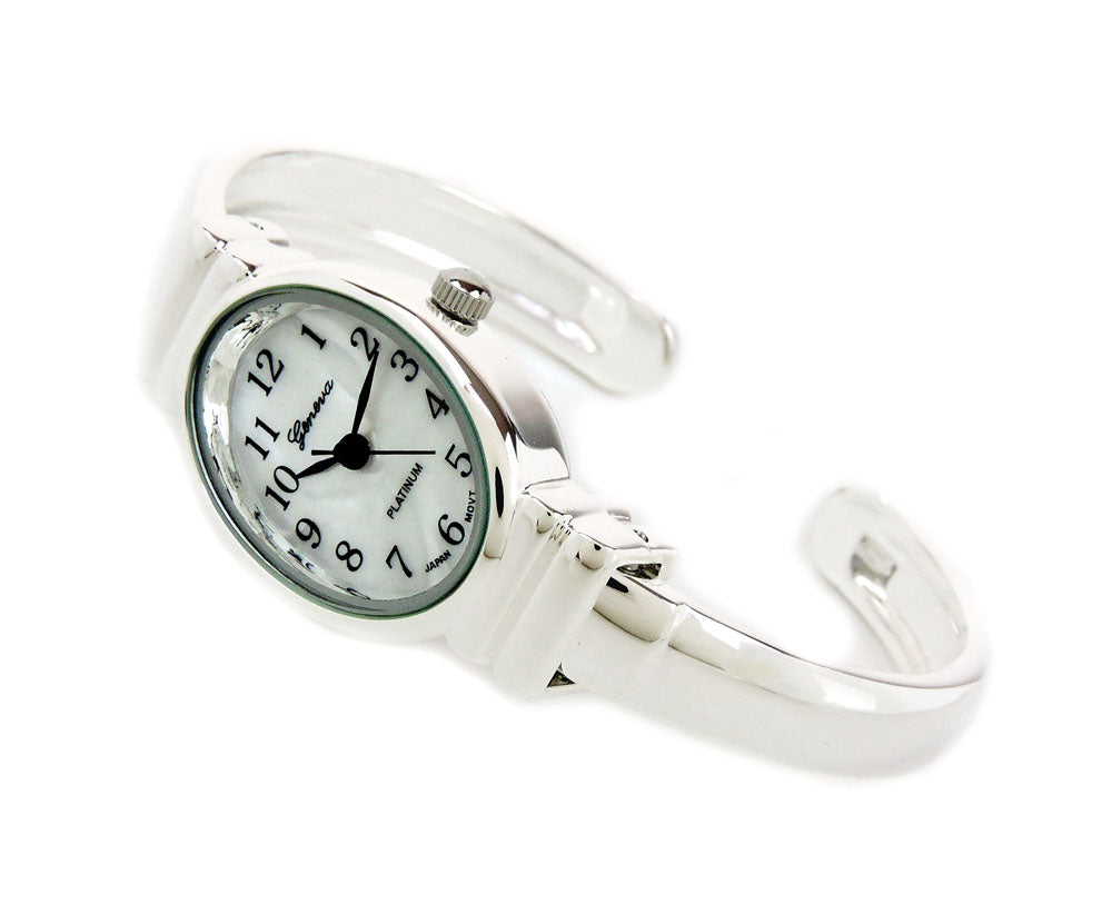 Geneva platinum women's hot sale cuff watch