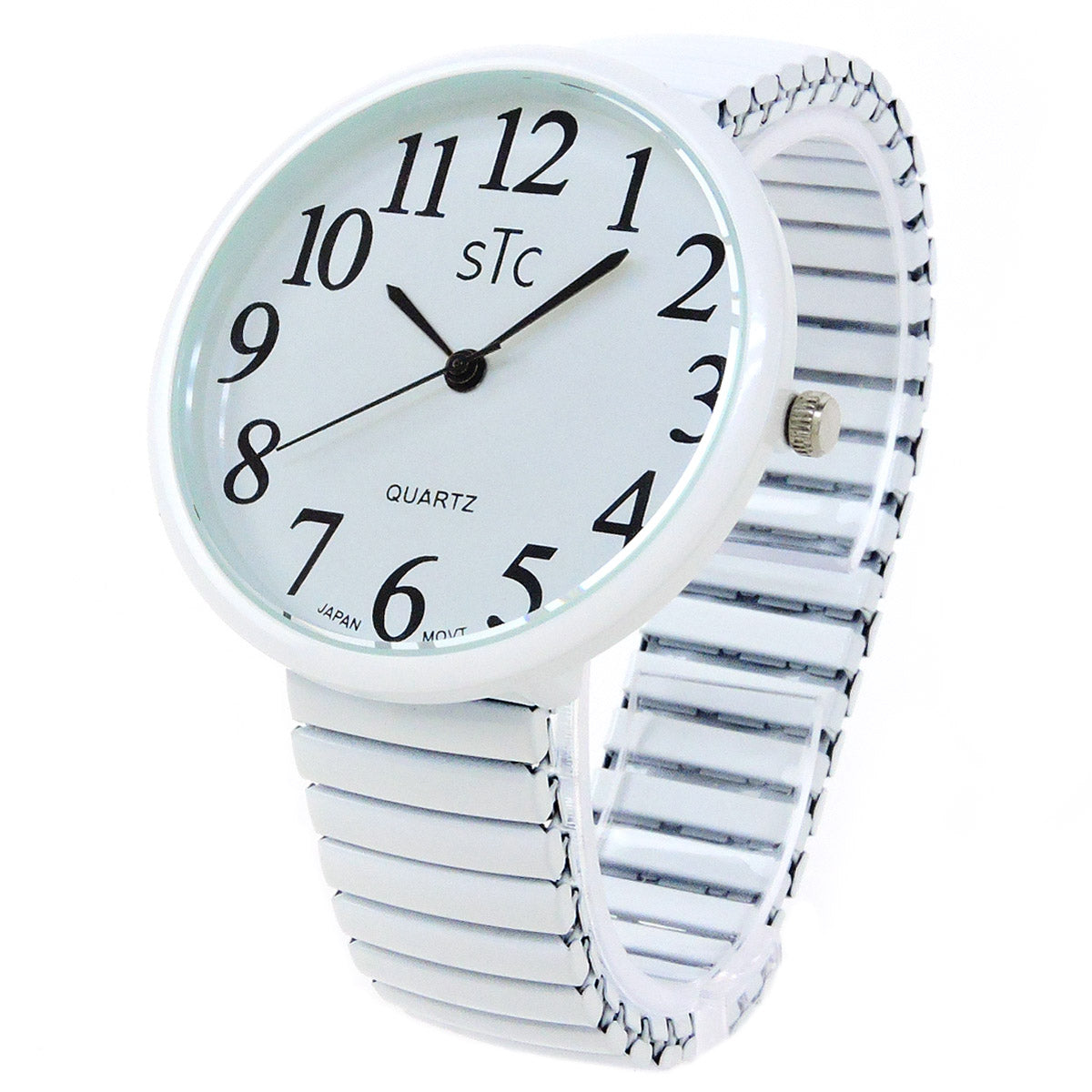 Women's large face discount watches with stretch band