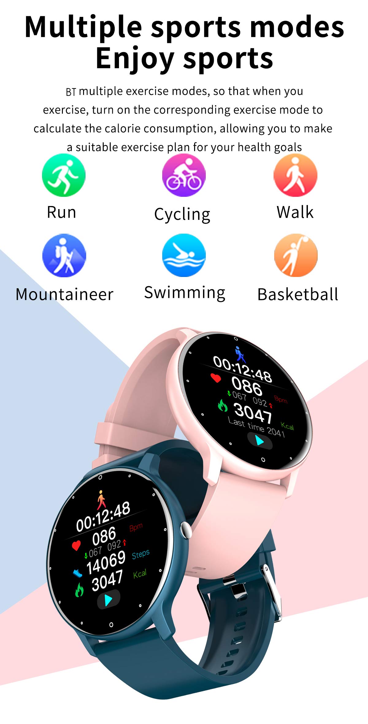 IOWODO Smart Watch Fitness Tracker 1.69'' HD India | Ubuy